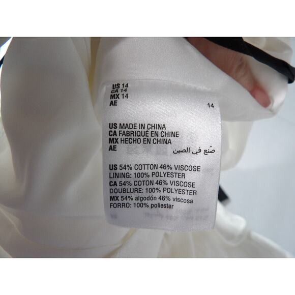 INC International Concepts 14 Dress White A Line Cottage Core Lace Up NWT - Picture 15 of 15